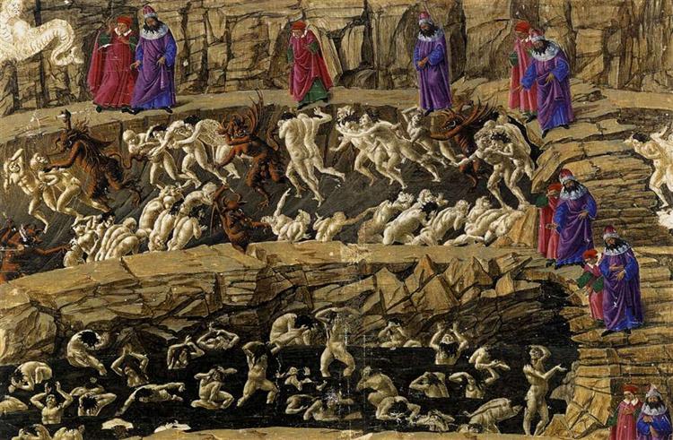 Botticelli canto XVIII Inferno